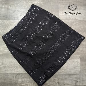 Loft Wool Blend Sequin Detail Mini Skirt Size 0